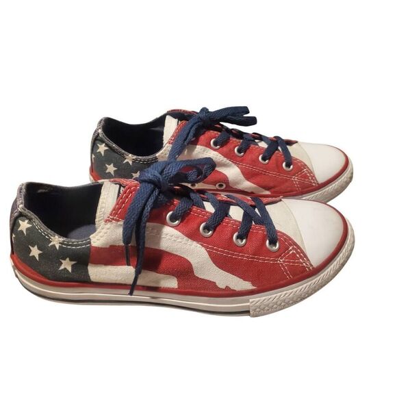 Chuck Taylor Converse All Star Low 'Flag' Sneakers Shoes Size  4 Youth 5.5 Women - Picture 4 of 7